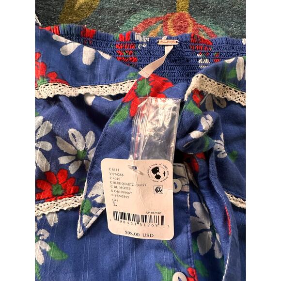 NWT Free People Call Me Baby Floral Tank Size Large - Picture 7 of 8